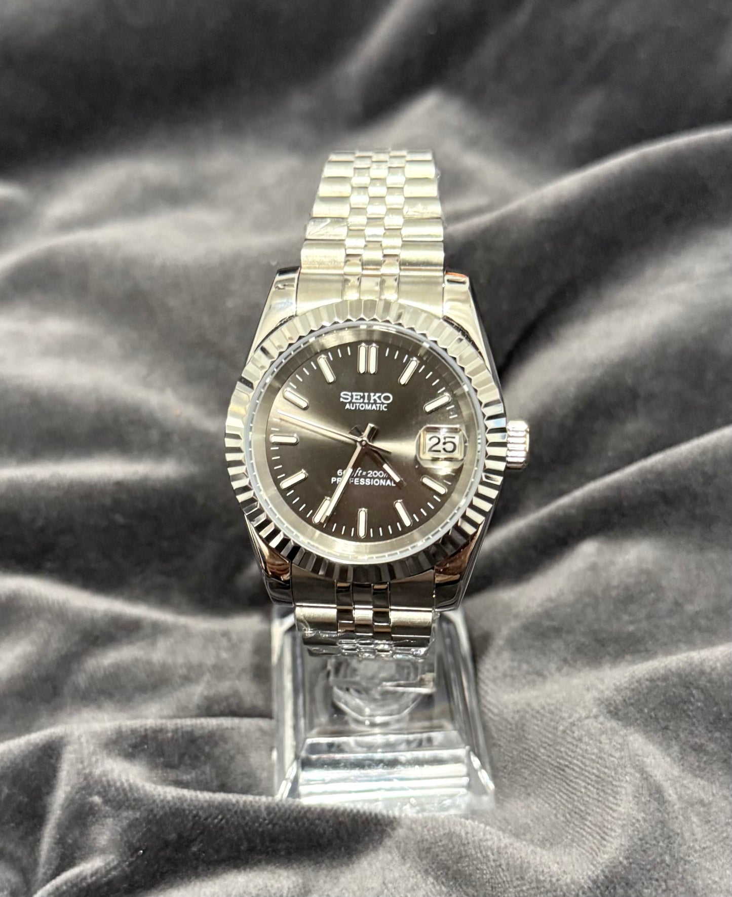 Seiko Mod Grey Datejust