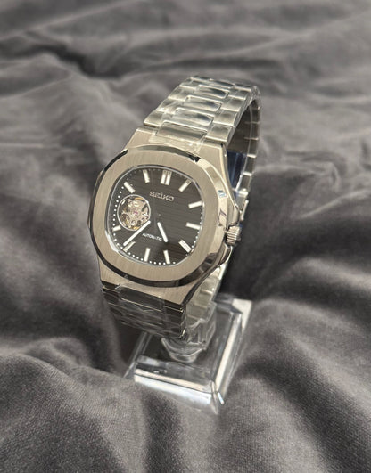 Seiko Mod Nautilus Black