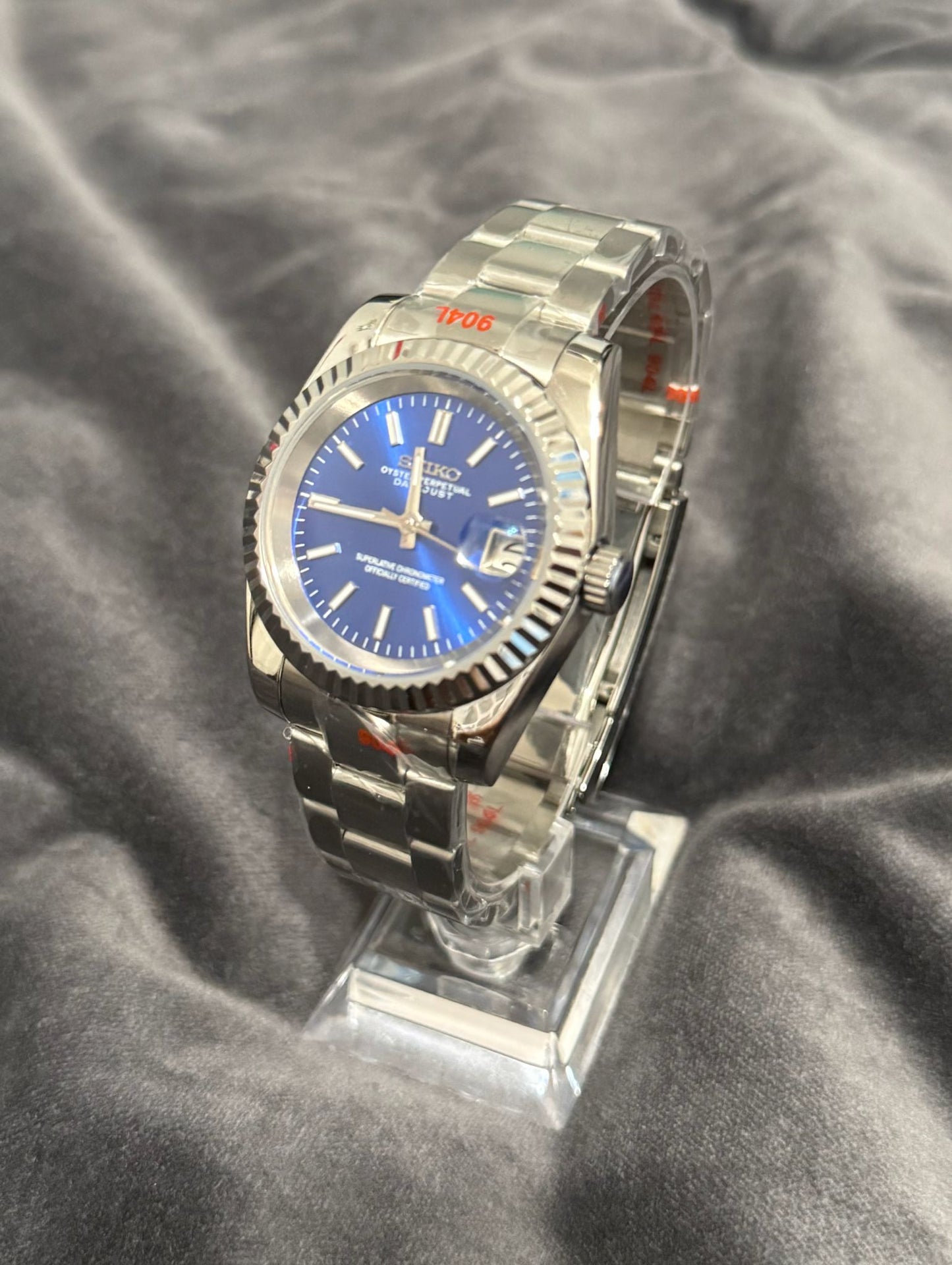 Seiko Mod Datejust Blue